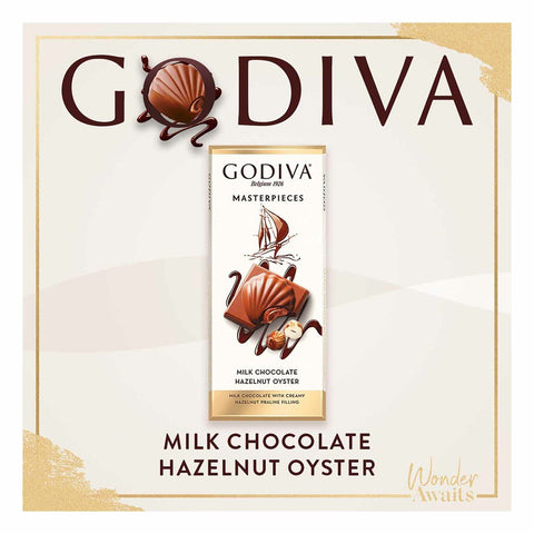 GETIT.QA- Qatar’s Best Online Shopping Website offers GODIVA MASTER PIECES MILK CHOCOLATE & HAZEL NUT OYSTER 83G at the lowest price in Qatar. Free Shipping & COD Available!
