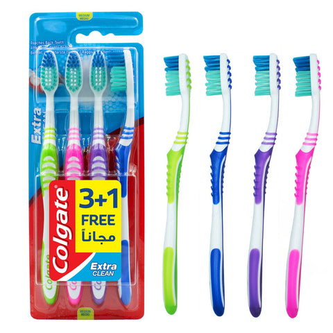 GETIT.QA- Qatar’s Best Online Shopping Website offers COLGATE TOOTHBRUSH EXTRA CLEAN MEDIUM 4 PCS at the lowest price in Qatar. Free Shipping & COD Available!