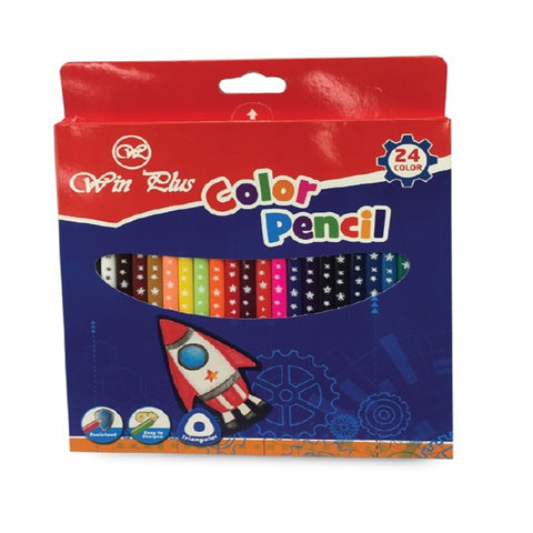 GETIT.QA- Qatar’s Best Online Shopping Website offers WIN PLUS COLOR PENCIL, KR971277, 24PCS at the lowest price in Qatar. Free Shipping & COD Available!