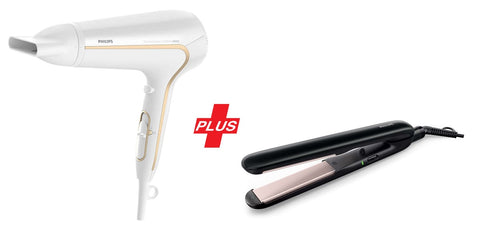 GETIT.QA- Qatar’s Best Online Shopping Website offers PHILIPS HAIR DRYER HP8232 + PHILIPS HAIR STRAIGHTENER HP8321 at the lowest price in Qatar. Free Shipping & COD Available!