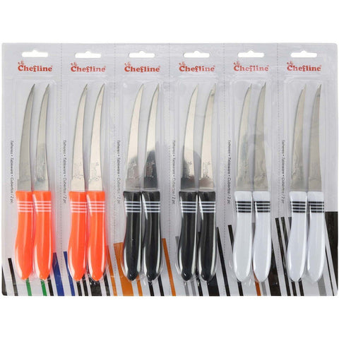 GETIT.QA- Qatar’s Best Online Shopping Website offers CHEFLINE STEAK KNIFE SET GK256 12PCS at the lowest price in Qatar. Free Shipping & COD Available!