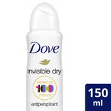 GETIT.QA- Qatar’s Best Online Shopping Website offers DOVE WOMEN ANTIPERSPIRANT DEODORANT SPRAY INVISIBLE DRY ALCOHOL FREE 150 ML at the lowest price in Qatar. Free Shipping & COD Available!