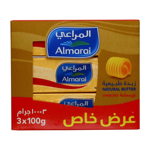 GETIT.QA- Qatar’s Best Online Shopping Website offers ALMARAI NATURAL BUTTER UNSALTED 3 X 100 G at the lowest price in Qatar. Free Shipping & COD Available!