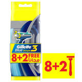 GETIT.QA- Qatar’s Best Online Shopping Website offers GILLETTE BLUE SIMPLE3 MEN'S DISPOSABLE RAZORS 8+2 at the lowest price in Qatar. Free Shipping & COD Available!