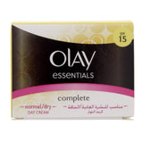 GETIT.QA- Qatar’s Best Online Shopping Website offers OLAY ESSENTIALS COMPLETE NORMAL AND DRY SKIN DAY CREAM SPF 15 50 ML at the lowest price in Qatar. Free Shipping & COD Available!