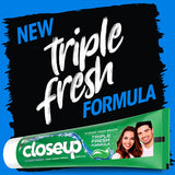 GETIT.QA- Qatar’s Best Online Shopping Website offers CLOSEUP TRIPLE FRESH FORMULA GEL TOOTHPASTE MENTHOL FRESH 120 ML at the lowest price in Qatar. Free Shipping & COD Available!