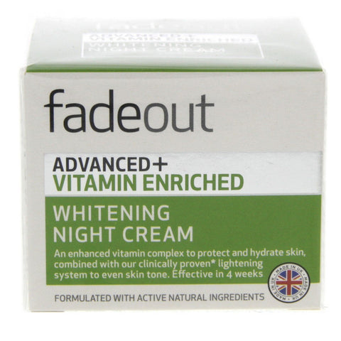 GETIT.QA- Qatar’s Best Online Shopping Website offers FADE OUT ADVANCED+ VITAMIN ENRICHED WHITENING NIGHT CREAM 50 ML at the lowest price in Qatar. Free Shipping & COD Available!