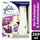 GETIT.QA- Qatar’s Best Online Shopping Website offers GLADE AIR FRESHENER AUTOMATIC SPRAY LAVENDER & VANILLA KIT 269 ML
 at the lowest price in Qatar. Free Shipping & COD Available!