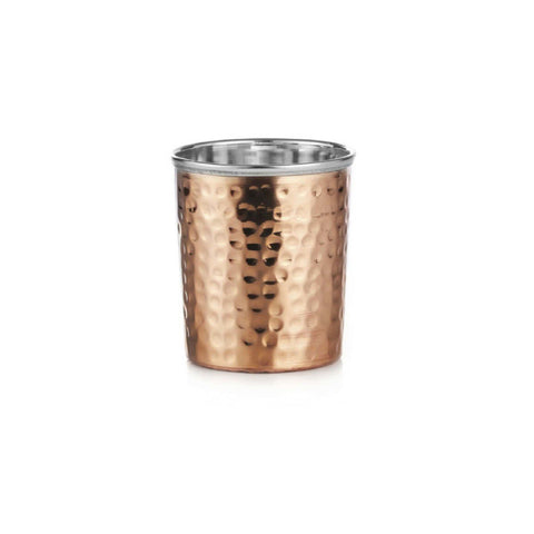 GETIT.QA- Qatar’s Best Online Shopping Website offers CHEFLINE DOUBLE WALL COPPER HAMMERED TUMBLER 250ML 85114DW at the lowest price in Qatar. Free Shipping & COD Available!