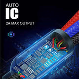 GETIT.QA- Qatar’s Best Online Shopping Website offers TRANDS MULTI COLORED 3 IN 1 USB CABLE WITH LIGHTNING MICRO USB TYPE C CONNECTORS 1.2 METER CA8816 at the lowest price in Qatar. Free Shipping & COD Available!