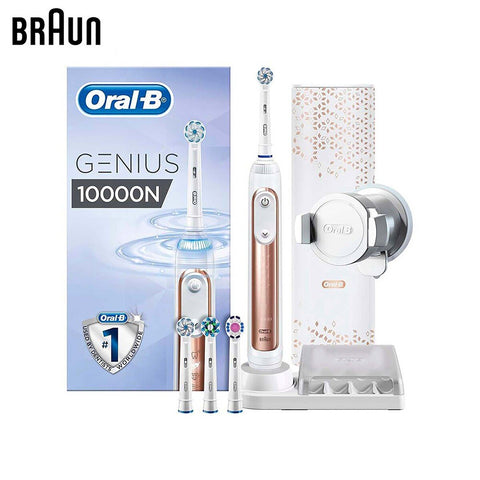 GETIT.QA- Qatar’s Best Online Shopping Website offers ORAL-B GENIUS 9000 ROSE GOLD RECHARGEABLE ELECTRIC TOOTHBRUSH D701.545.6XC at the lowest price in Qatar. Free Shipping & COD Available!