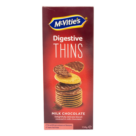 GETIT.QA- Qatar’s Best Online Shopping Website offers MCVITIE'S DIGESTIVE THINS MILK CHOCOLATE 150 G at the lowest price in Qatar. Free Shipping & COD Available!