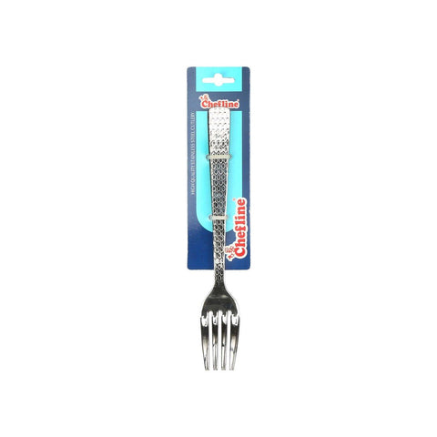 GETIT.QA- Qatar’s Best Online Shopping Website offers CHEFLINE STAINLESS STEEL DESSERT FORK HAMMERED 2203 3PCS at the lowest price in Qatar. Free Shipping & COD Available!