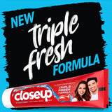 GETIT.QA- Qatar’s Best Online Shopping Website offers CLOSEUP EVER FRESH TRIPLE FRESH FORMULA RED HOT TOOTHPASTE VALUE PACK 2 X 120 G at the lowest price in Qatar. Free Shipping & COD Available!