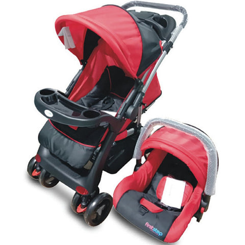 GETIT.QA- Qatar’s Best Online Shopping Website offers FIRST STEP STROLLER WITH CARSEAT C18D RED+BLACK at the lowest price in Qatar. Free Shipping & COD Available!