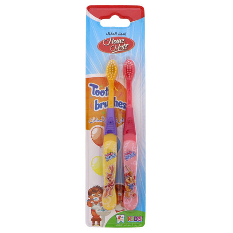 GETIT.QA- Qatar’s Best Online Shopping Website offers HOME MATE SOFT TOOTH BRUSH ASSORTED COLOR FOR KIDS 2 PCS at the lowest price in Qatar. Free Shipping & COD Available!