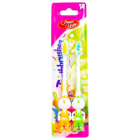 GETIT.QA- Qatar’s Best Online Shopping Website offers HOME MATE KIDS TOOTHBRUSH SOFT ASSORTED 2 PCS at the lowest price in Qatar. Free Shipping & COD Available!