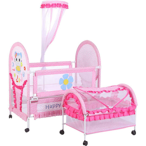 GETIT.QA- Qatar’s Best Online Shopping Website offers FIRST STEP BABY BED STEEL 9753 PINK at the lowest price in Qatar. Free Shipping & COD Available!