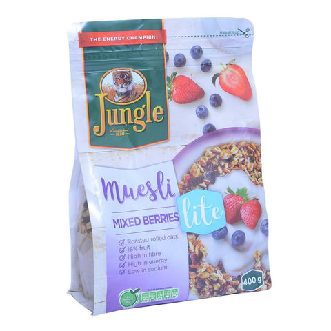 GETIT.QA- Qatar’s Best Online Shopping Website offers JUNGLE LITE MIXED BERRIES MUESLI 400 G at the lowest price in Qatar. Free Shipping & COD Available!