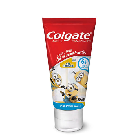 GETIT.QA- Qatar’s Best Online Shopping Website offers COLGATE TOOTHPASTE 6+ YEARS FOR KIDS MINIONS 50 ML at the lowest price in Qatar. Free Shipping & COD Available!