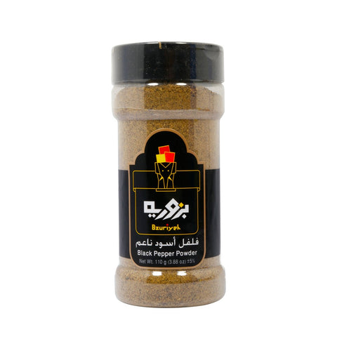 GETIT.QA- Qatar’s Best Online Shopping Website offers BZURIYEH BLACK PEPPER POWDER 110 G
 at the lowest price in Qatar. Free Shipping & COD Available!