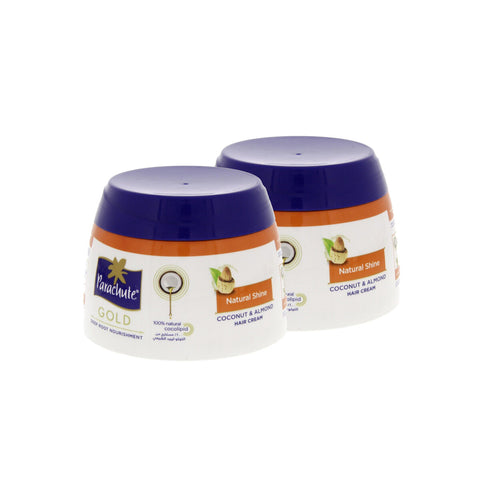 GETIT.QA- Qatar’s Best Online Shopping Website offers PARACHUTE GOLD COCONUT & ALMOND NATURAL SHINE HAIR CREAM 2 X 140 ML at the lowest price in Qatar. Free Shipping & COD Available!