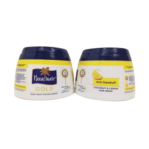 GETIT.QA- Qatar’s Best Online Shopping Website offers PARACHUTE GOLD ANTI DANDRUFF COCONUT & LEMON HAIR CREAM 2 X 140 ML at the lowest price in Qatar. Free Shipping & COD Available!