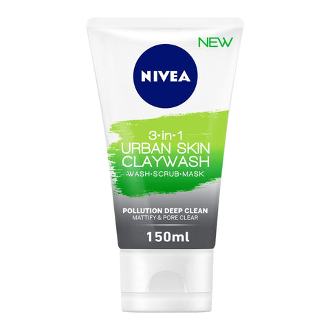 GETIT.QA- Qatar’s Best Online Shopping Website offers NIVEA FACE WASH URBAN SKIN 3IN1 CLAY WASH 150 ML at the lowest price in Qatar. Free Shipping & COD Available!