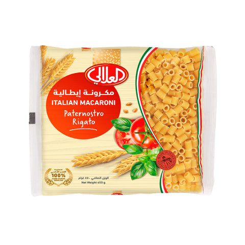 GETIT.QA- Qatar’s Best Online Shopping Website offers AL ALALI ITALIAN MACARONI PATERNOSTRO RIGATO 450 G at the lowest price in Qatar. Free Shipping & COD Available!