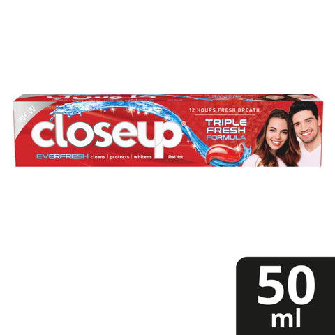 GETIT.QA- Qatar’s Best Online Shopping Website offers CLOSEUP EVER FRESH GEL TOOTHPASTE RED HOT 50 ML at the lowest price in Qatar. Free Shipping & COD Available!