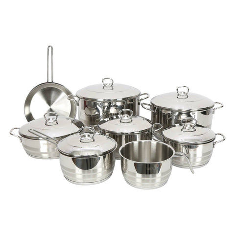 GETIT.QA- Qatar’s Best Online Shopping Website offers VIVALDI STAINLESS STEEL COOKWARE SET 14PCS 0725 MADE IN TURKEY at the lowest price in Qatar. Free Shipping & COD Available!