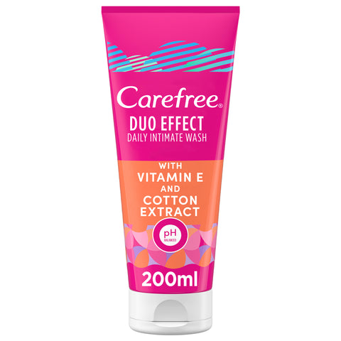 GETIT.QA- Qatar’s Best Online Shopping Website offers CAREFREE DAILY INTIMATE WASH DUO EFFECT WITH VITAMIN E AND COTTON EXTRACT 200 ML at the lowest price in Qatar. Free Shipping & COD Available!