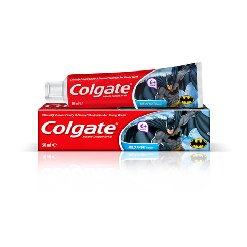 GETIT.QA- Qatar’s Best Online Shopping Website offers COLGATE TOOTHPASTE 6+ YEARS FOR KIDS BATMAN 50 ML at the lowest price in Qatar. Free Shipping & COD Available!