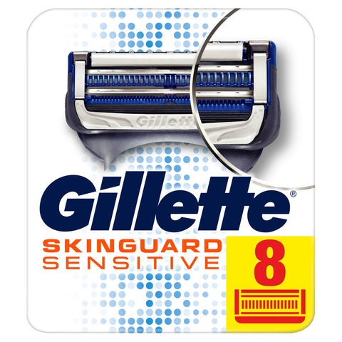 GETIT.QA- Qatar’s Best Online Shopping Website offers GILLETTE SKIN GUARD MEN'S RAZOR BLADES REFILL FOR SENSITIVE SKIN 8 PCS at the lowest price in Qatar. Free Shipping & COD Available!