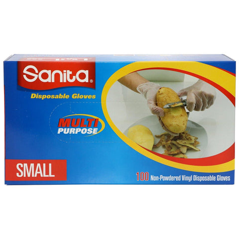 GETIT.QA- Qatar’s Best Online Shopping Website offers SANITA VINYL GLOVES SMALL 100PCS
 at the lowest price in Qatar. Free Shipping & COD Available!