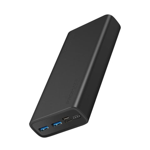 GETIT.QA- Qatar’s Best Online Shopping Website offers PROMATE - BOLT 20 20000MAH PORTABLE POWER BANK SUPER-SLIM FAST CHARGING WITH 2A DUAL USB PORT BLACK at the lowest price in Qatar. Free Shipping & COD Available!