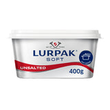 GETIT.QA- Qatar’s Best Online Shopping Website offers LURPAK SOFT BUTTER UNSALTED 400 G at the lowest price in Qatar. Free Shipping & COD Available!