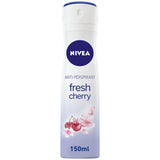 GETIT.QA- Qatar’s Best Online Shopping Website offers NIVEA ANTIPERSPIRANT SPRAY FOR WOMEN FRESH CHERRY 150 ML at the lowest price in Qatar. Free Shipping & COD Available!