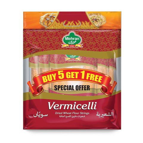 GETIT.QA- Qatar’s Best Online Shopping Website offers MEHRAN VERMICELLI VALUE PACK 6 X 150 G at the lowest price in Qatar. Free Shipping & COD Available!