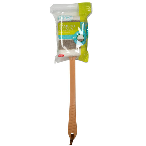 GETIT.QA- Qatar’s Best Online Shopping Website offers FOMME BAMBOO & LINEN BATH SPONGE WITH HANDLE 1 PC at the lowest price in Qatar. Free Shipping & COD Available!