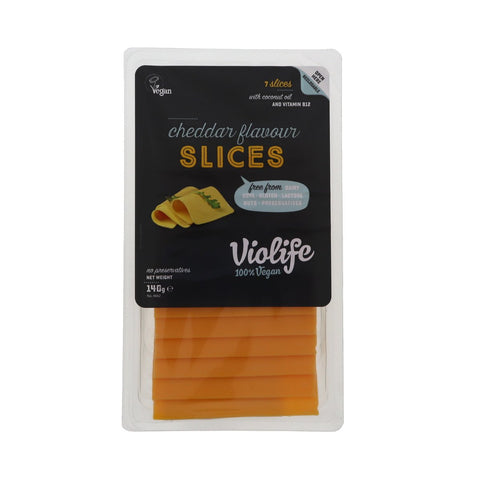 GETIT.QA- Qatar’s Best Online Shopping Website offers VIOLIFE VEGAN CHEDDAR FLAVOUR SLICES CHEESE 140 G at the lowest price in Qatar. Free Shipping & COD Available!