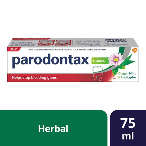 GETIT.QA- Qatar’s Best Online Shopping Website offers PARODONTAX HERBAL GINGER-- MINT EUCALYPTUS TOOTHPASTE 75 ML at the lowest price in Qatar. Free Shipping & COD Available!