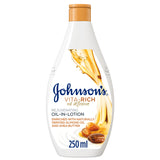 GETIT.QA- Qatar’s Best Online Shopping Website offers JOHNSON'S BODY LOTION VITA-RICH OIL-IN-LOTION REJUVENATING 250 ML at the lowest price in Qatar. Free Shipping & COD Available!