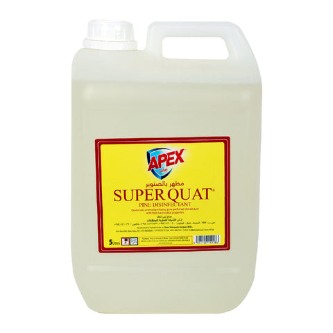 GETIT.QA- Qatar’s Best Online Shopping Website offers APEX SUPER QUAT DISINFECTANT PINE 5 LITRE
 at the lowest price in Qatar. Free Shipping & COD Available!