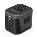 GETIT.QA- Qatar’s Best Online Shopping Website offers PLATINUM UNIVERSAL TRAVEL ADAPTER DUAL USB 2.4A P-UTAUSB2BK at the lowest price in Qatar. Free Shipping & COD Available!