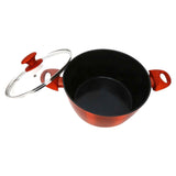 GETIT.QA- Qatar’s Best Online Shopping Website offers CHEFLINE DZN28 INDUCTION BASE CERAMIC NATURAL COATING DUTCH OVEN-- 28 CM-- RED at the lowest price in Qatar. Free Shipping & COD Available!