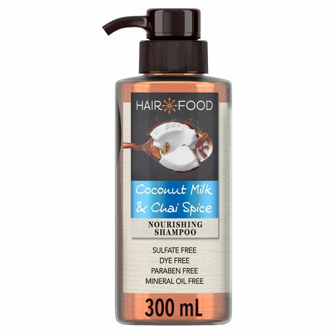 GETIT.QA- Qatar’s Best Online Shopping Website offers HAIR FOOD NOURISHING SMOOTHING TREATMENT SHAMPOO WITH COCONUT MILK & CHAI SPICE SULFATE FREE 300 ML at the lowest price in Qatar. Free Shipping & COD Available!