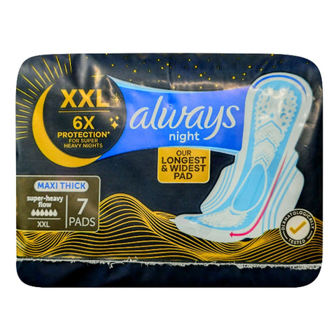 Always Dreamz XXL Night Sanitary Pads Cottony Softness Maxi Thick 7 pcs