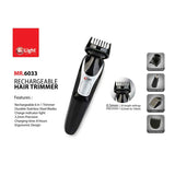 GETIT.QA- Qatar’s Best Online Shopping Website offers MR.LIGHT RECHARGEABLE 6 IN1 TRIMMER MR.6033 at the lowest price in Qatar. Free Shipping & COD Available!