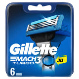 GETIT.QA- Qatar’s Best Online Shopping Website offers GILLETTE MACH3 TURBO MEN'S RAZOR BLADE REFILLS 6 PCS at the lowest price in Qatar. Free Shipping & COD Available!